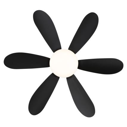 Globo - Ventilateur de plafond LED dimmable LED/5W/230V 2700-6500K noir + télécommande