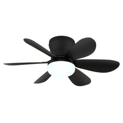 Globo - Ventilateur de plafond LED dimmable LED/5W/230V 2700-6500K noir + télécommande