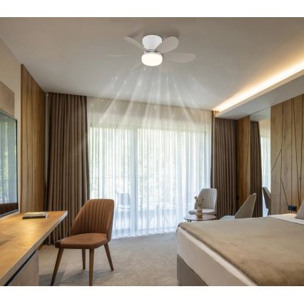 Globo - Ventilateur de plafond LED dimmable LED/5W/230V 2700-6500K beige + télécommande