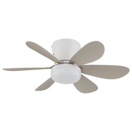 Globo - Ventilateur de plafond LED dimmable LED/5W/230V 2700-6500K beige + télécommande