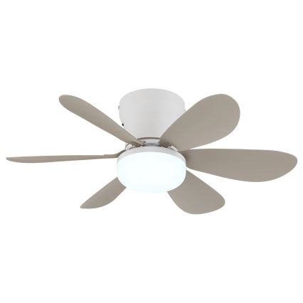 Globo - Ventilateur de plafond LED dimmable LED/5W/230V 2700-6500K beige + télécommande