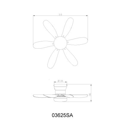 Globo - Ventilateur de plafond LED dimmable LED/5W/230V 2700-6500K beige + télécommande