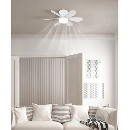 Globo - Ventilateur de plafond LED dimmable LED/5W/230V 2700-6500K blanc + télécommande