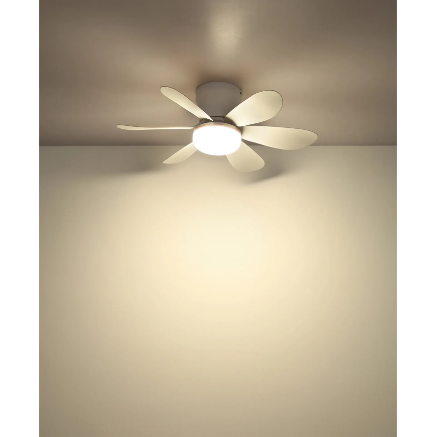 Globo - Ventilateur de plafond LED dimmable LED/5W/230V 2700-6500K blanc + télécommande