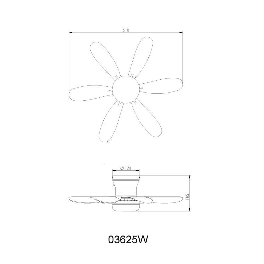 Globo - Ventilateur de plafond LED dimmable LED/5W/230V 2700-6500K blanc + télécommande