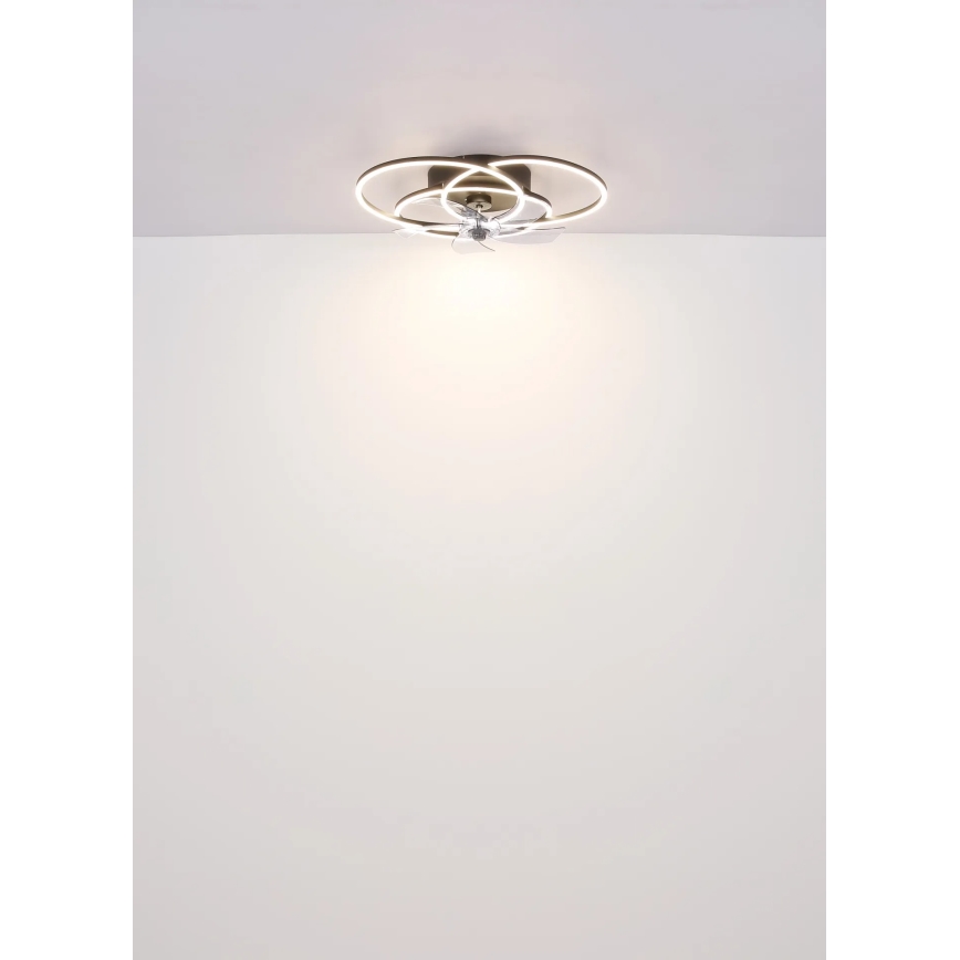 Globo - Ventilateur de plafond LED dimmable 40W/230V (3000–6500K), noir + télécommande