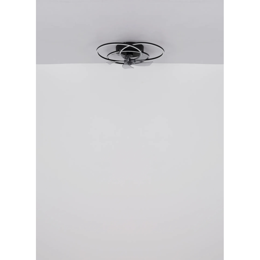 Globo - Ventilateur de plafond LED dimmable 40W/230V (3000–6500K), noir + télécommande
