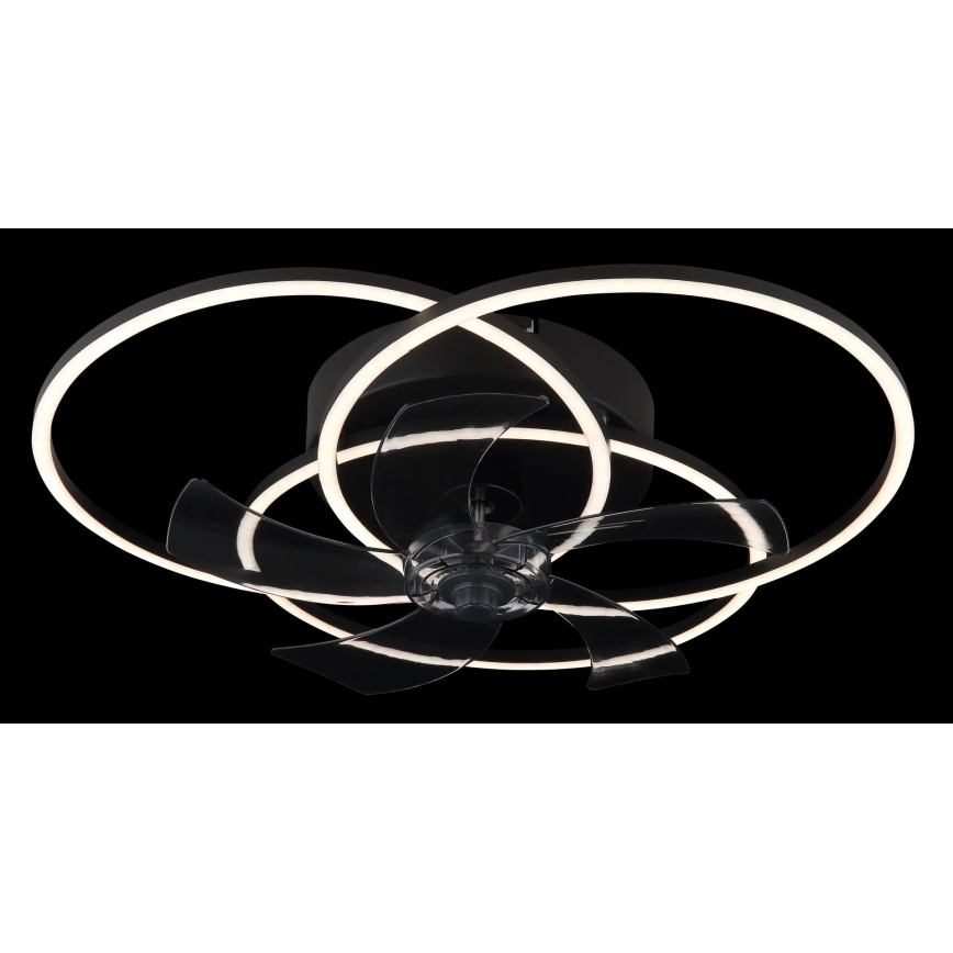 Globo - Ventilateur de plafond LED dimmable 40W/230V (3000–6500K), noir + télécommande