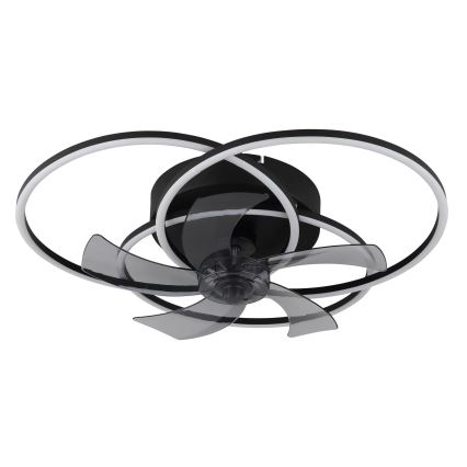 Globo - Ventilateur de plafond LED dimmable 40W/230V (3000–6500K), noir + télécommande