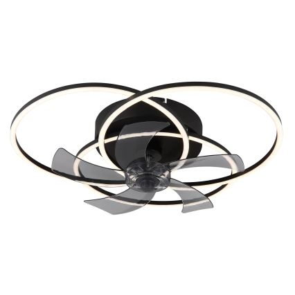 Globo - Ventilateur de plafond LED dimmable 40W/230V (3000–6500K), noir + télécommande