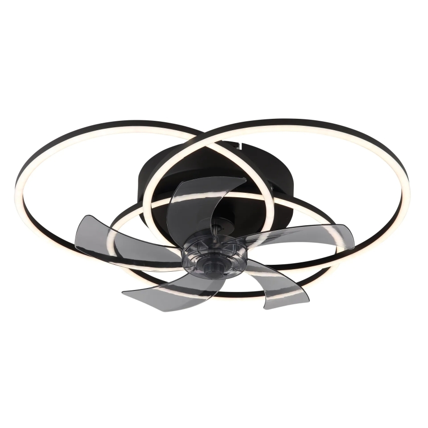 Globo - Ventilateur de plafond LED dimmable 40W/230V (3000–6500K), noir + télécommande