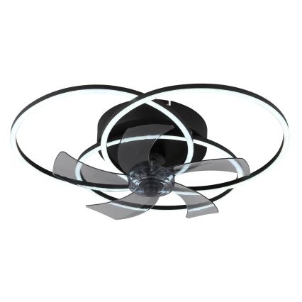 Globo - Ventilateur de plafond LED dimmable 40W/230V (3000–6500K), noir + télécommande