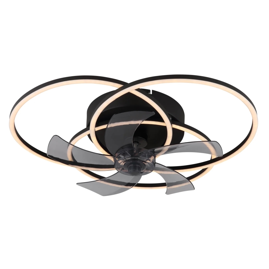 Globo - Ventilateur de plafond LED dimmable 40W/230V (3000–6500K), noir + télécommande
