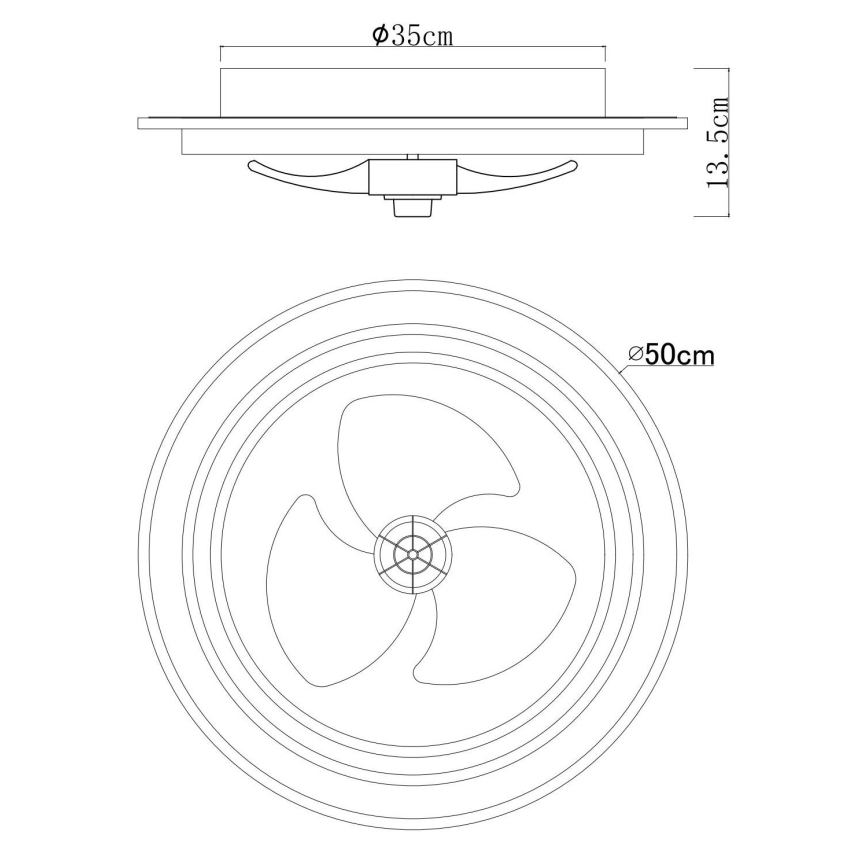 Globo - Ventilateur de plafond LED dimmable LED/32W/230V 2700-6500K + télécommande