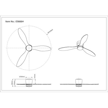 Globo - Ventilateur de plafond à intensité variable LED/20W/230V 3000-6500K + Télécommande