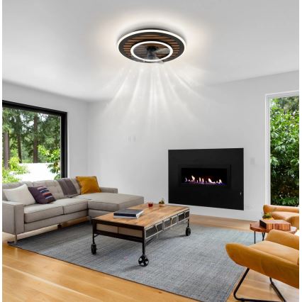 Globo - Ventilateur de plafond LED dimmable LED/36W/230V 2700-6000K noir + télécommande