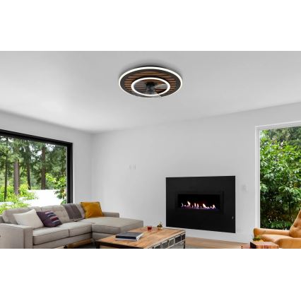 Globo - Ventilateur de plafond LED dimmable LED/36W/230V 2700-6000K noir + télécommande