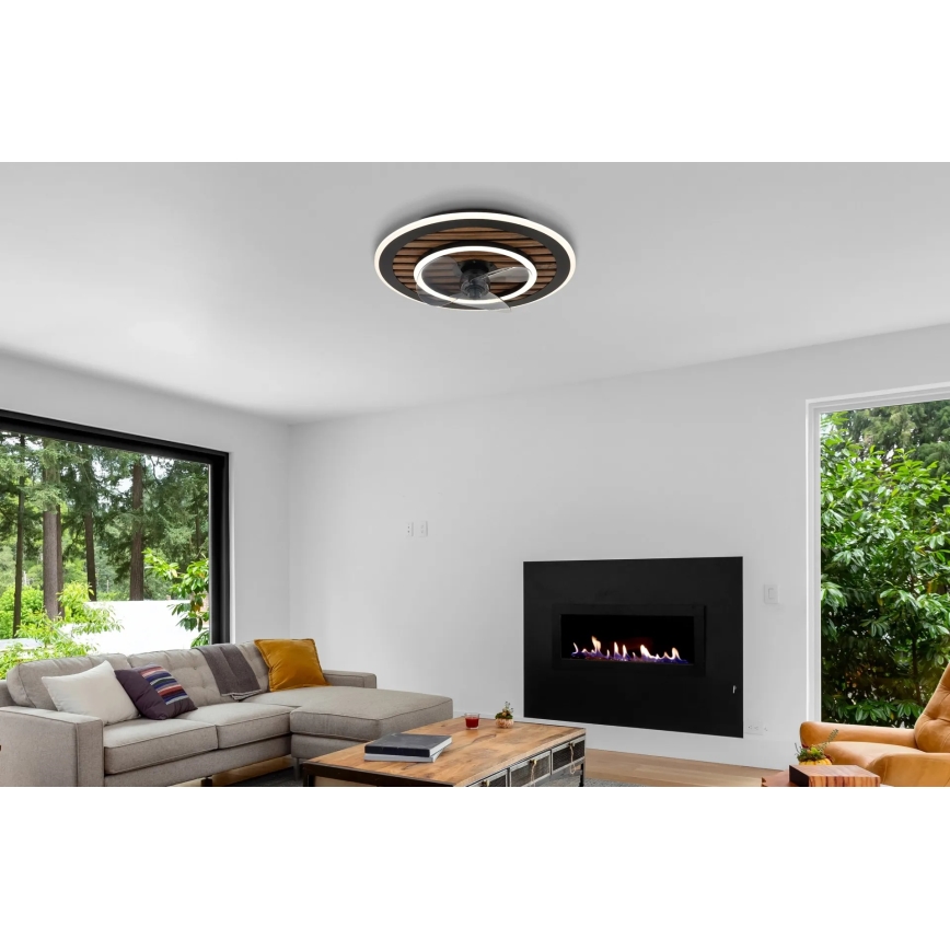 Globo - Ventilateur de plafond LED dimmable LED/36W/230V 2700-6000K noir + télécommande