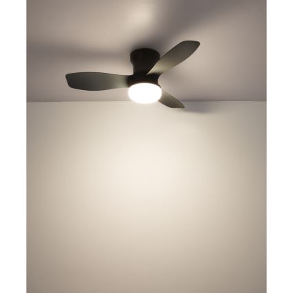 Globo - Ventilateur de plafond LED à intensité variable/15W/230V 2700-6500K noir + télécommande