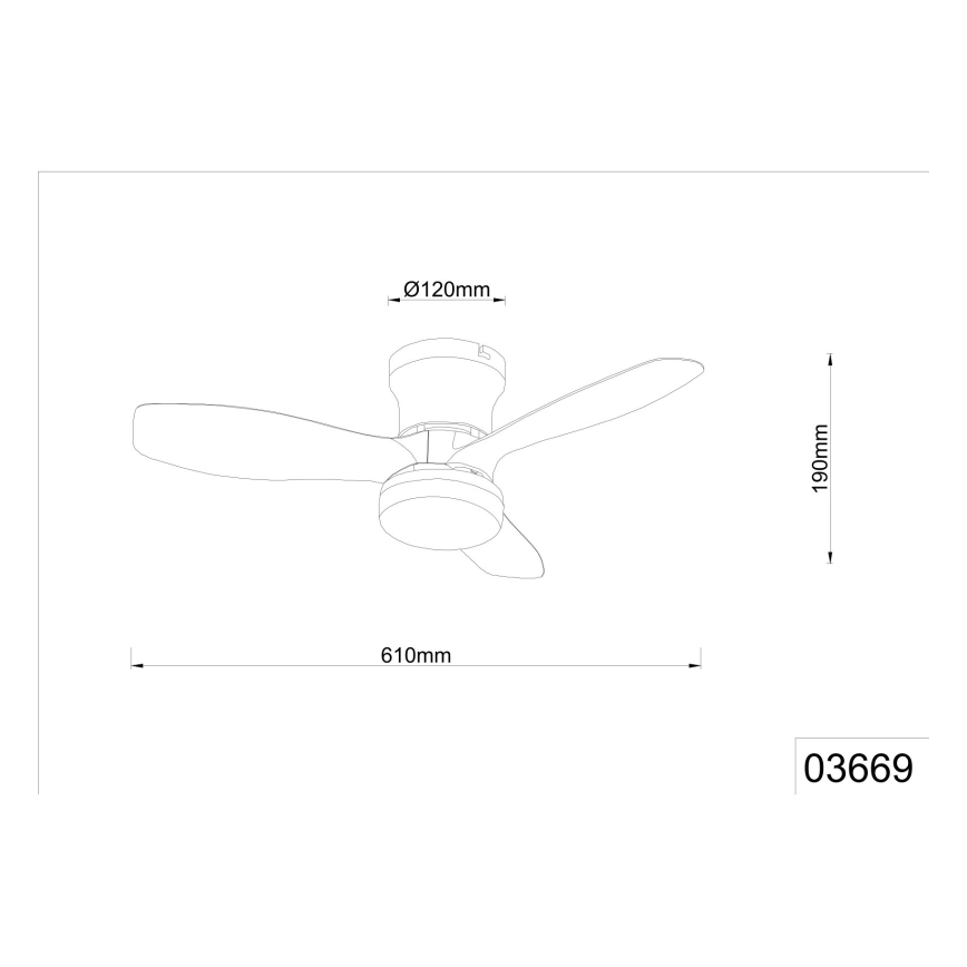 Globo - Ventilateur de plafond LED à intensité variable/15W/230V 2700-6500K noir + télécommande