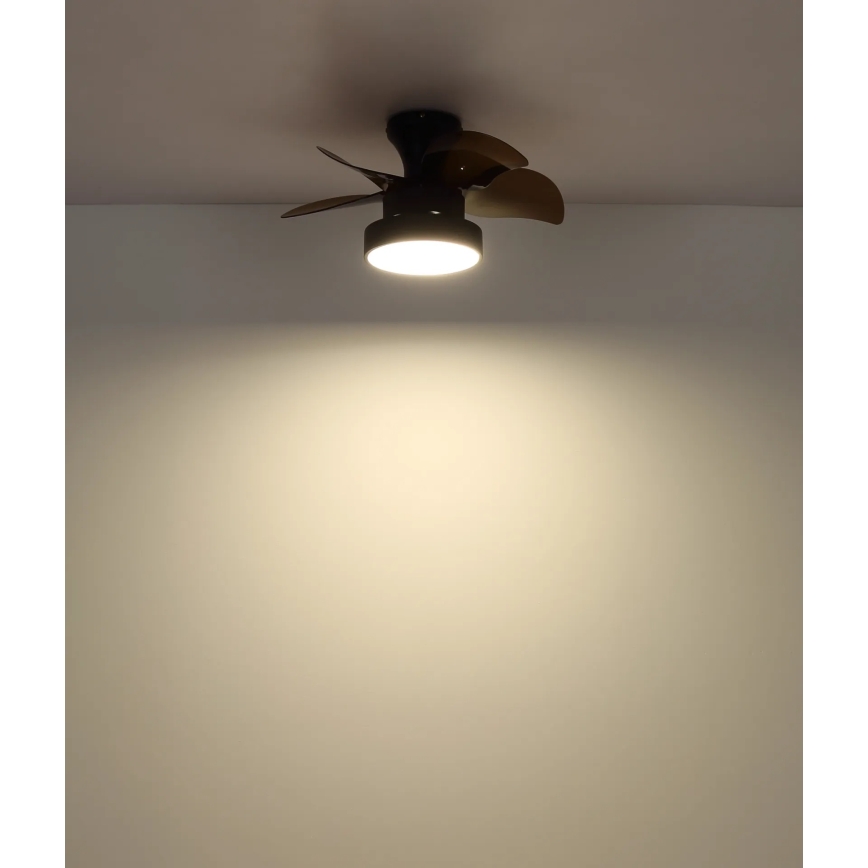 Globo - Ventilateur de plafond LED à intensité variable LED/22W/230V 3000/4500/6000K marron + télécommande