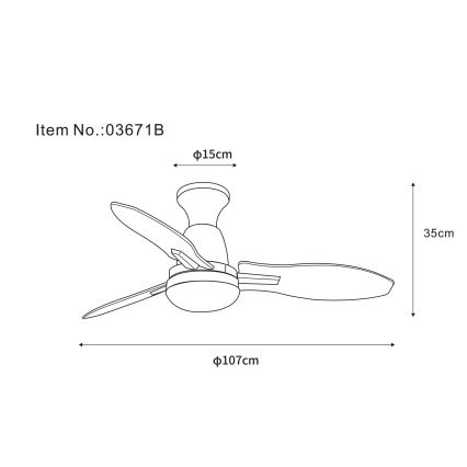 Globo - Ventilateur de plafond LED dimmable 22W/230V 3000/4500/6000K + télécommande