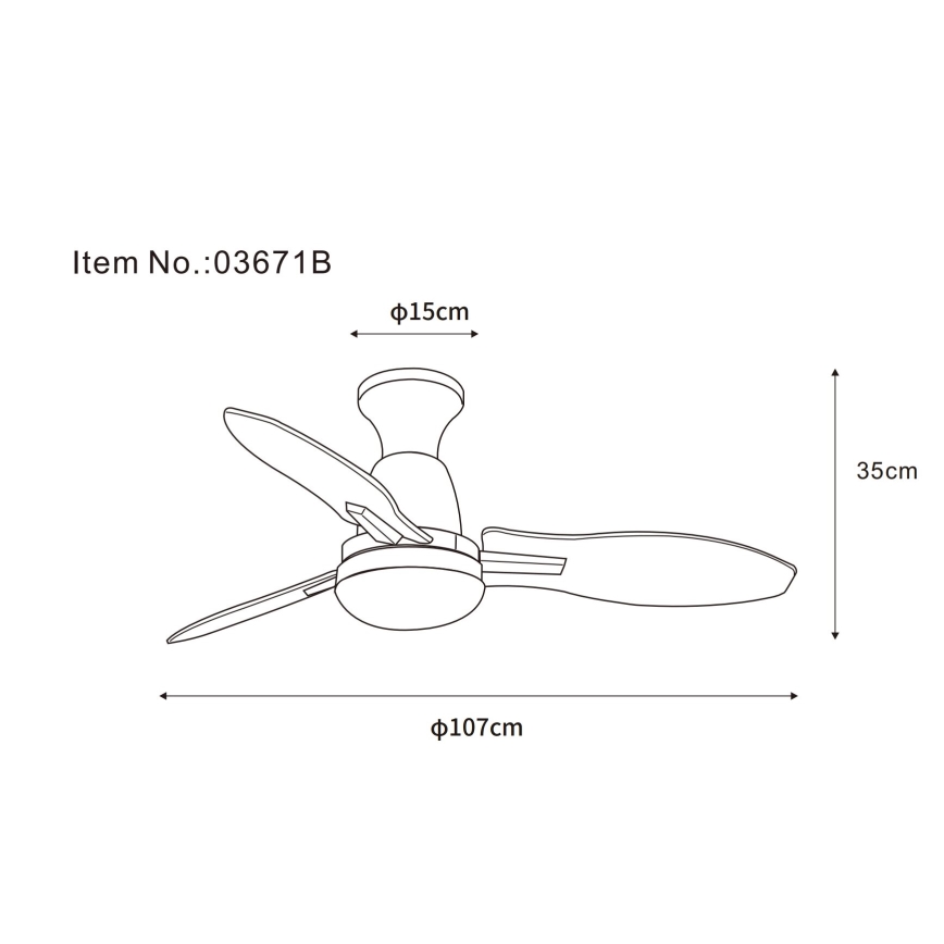 Globo - Ventilateur de plafond LED dimmable 22W/230V 3000/4500/6000K + télécommande