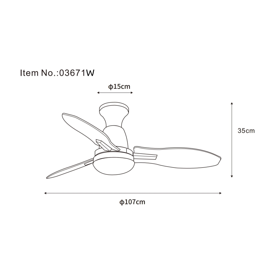 Globo - Ventilateur de plafond LED dimmable 22W/230V 3000/4500/6000K + télécommande