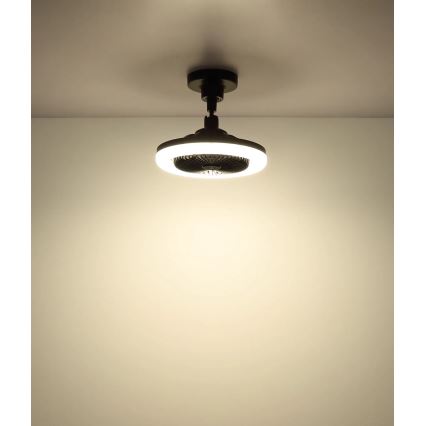 Globo - Ventilateur de plafond LED dimmable LED/20W/230V 3000-6500K noir + télécommande