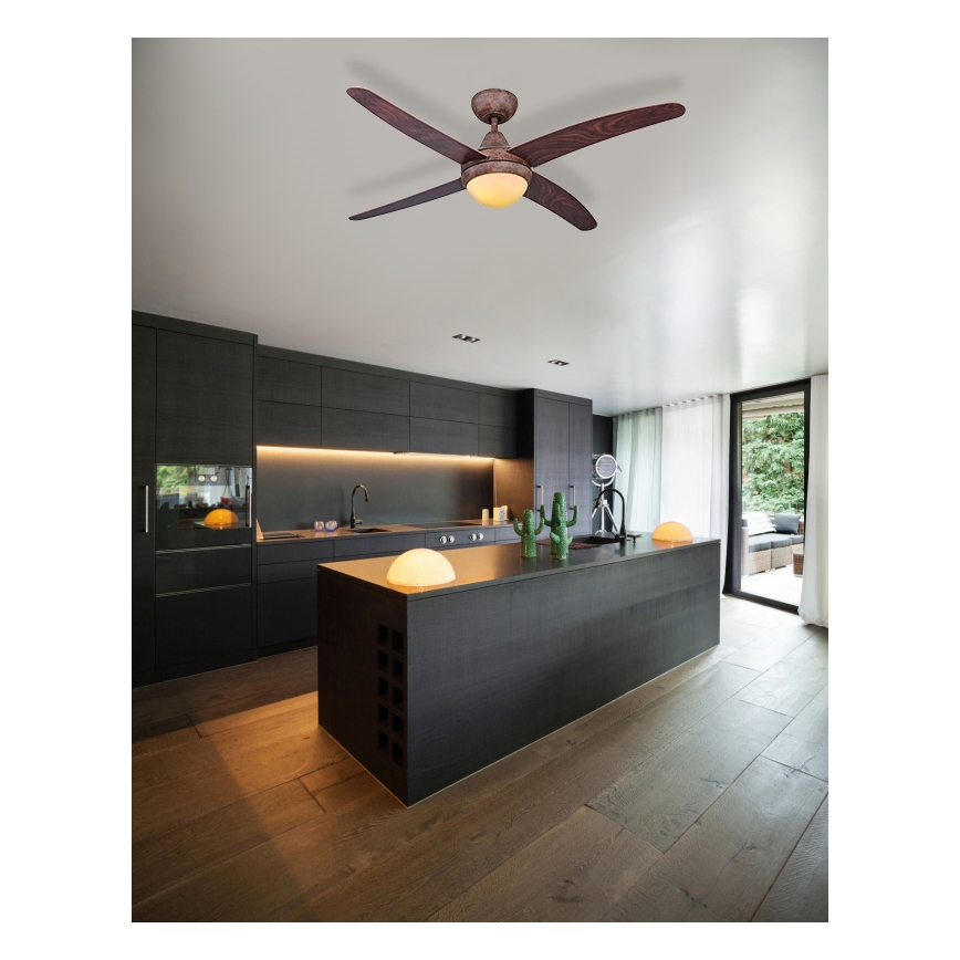 Globo - Ventilateur de plafond 2xE14/60W/230V + télécommande