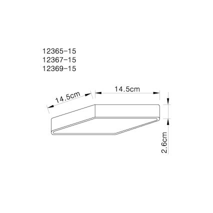 Globo 12367-15 - Plafonnier VITOS LED/15W/230V