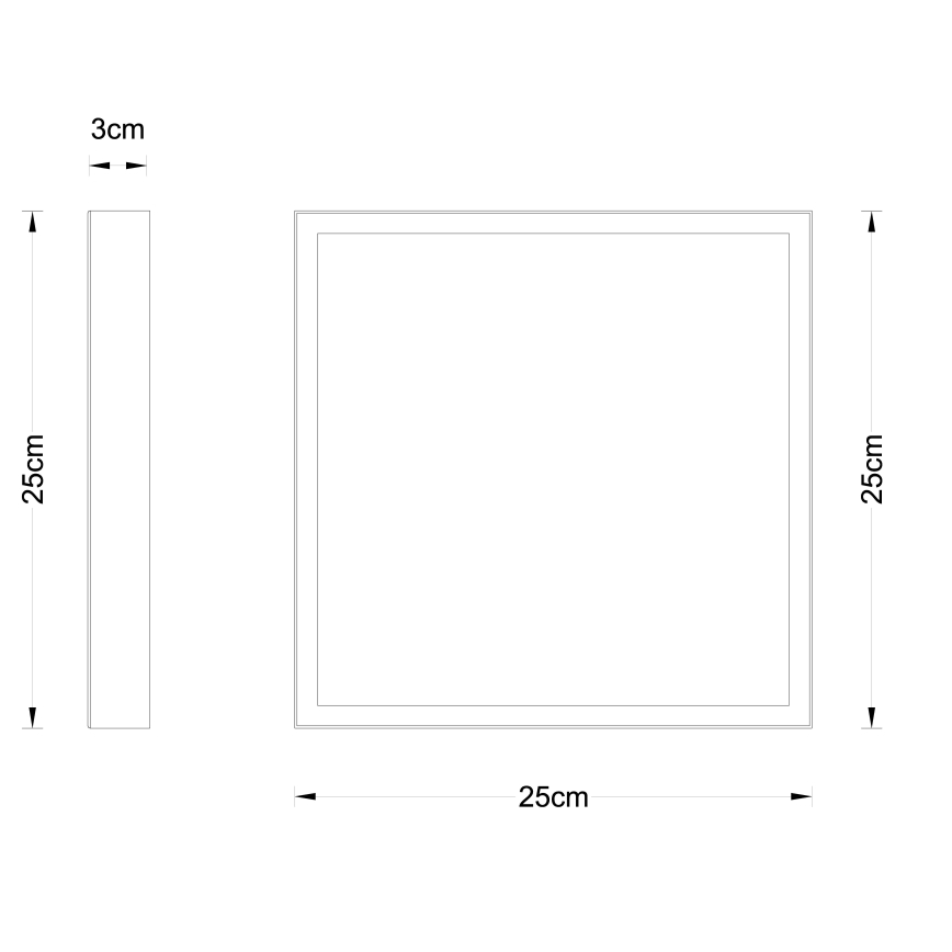 Globo - Plafonnier LED LED/15W/230V 25x25 cm