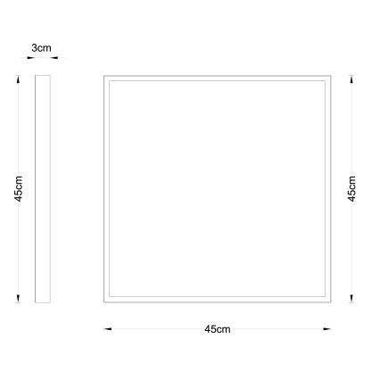 Globo - Plafonnier LED LED/30W/230V 45x45 cm