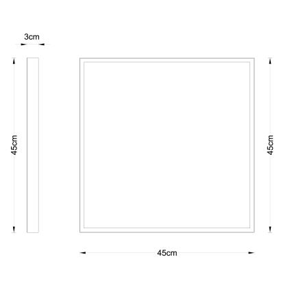 Globo - Plafonnier LED LED/30W/230V 45x45 cm