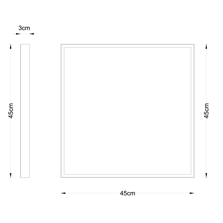 Globo - Plafonnier LED LED/30W/230V 45x45 cm