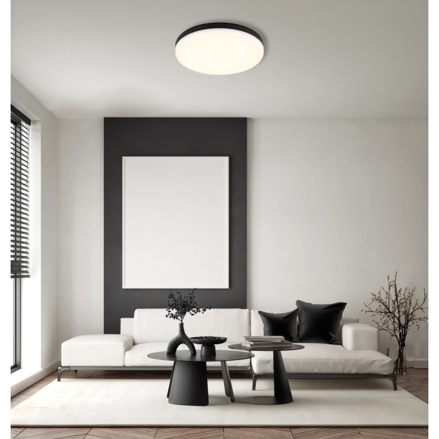 Globo - Plafonnier LED/18W/230V 4000K d. 30 cm noir