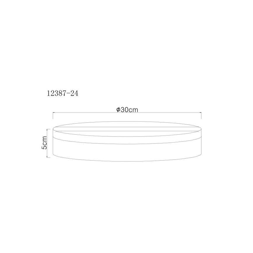 Globo - Plafonnier LED/18W/230V 4000K d. 30 cm noir