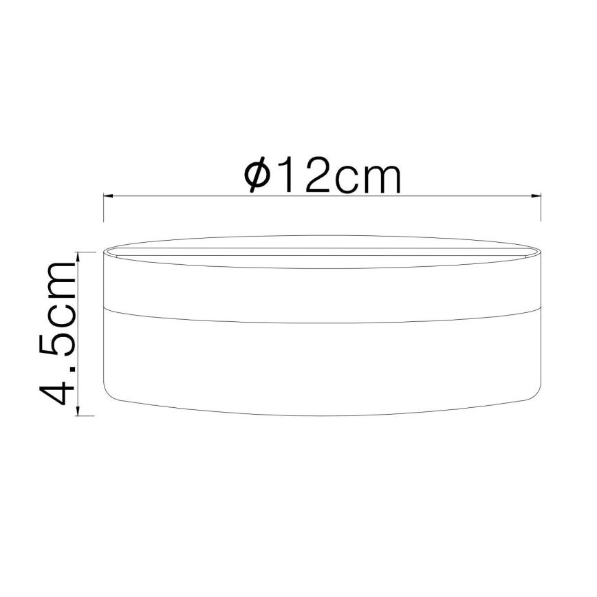 Globo - Plafonnier LED/8W/230V 4000K d. 12 cm noir