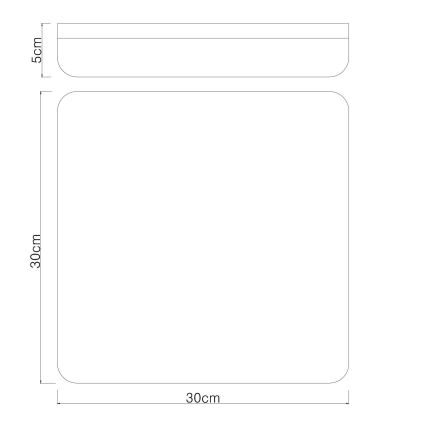 Globo - Plafonnier LED/18W/230V 4000K 30x30 cm noir