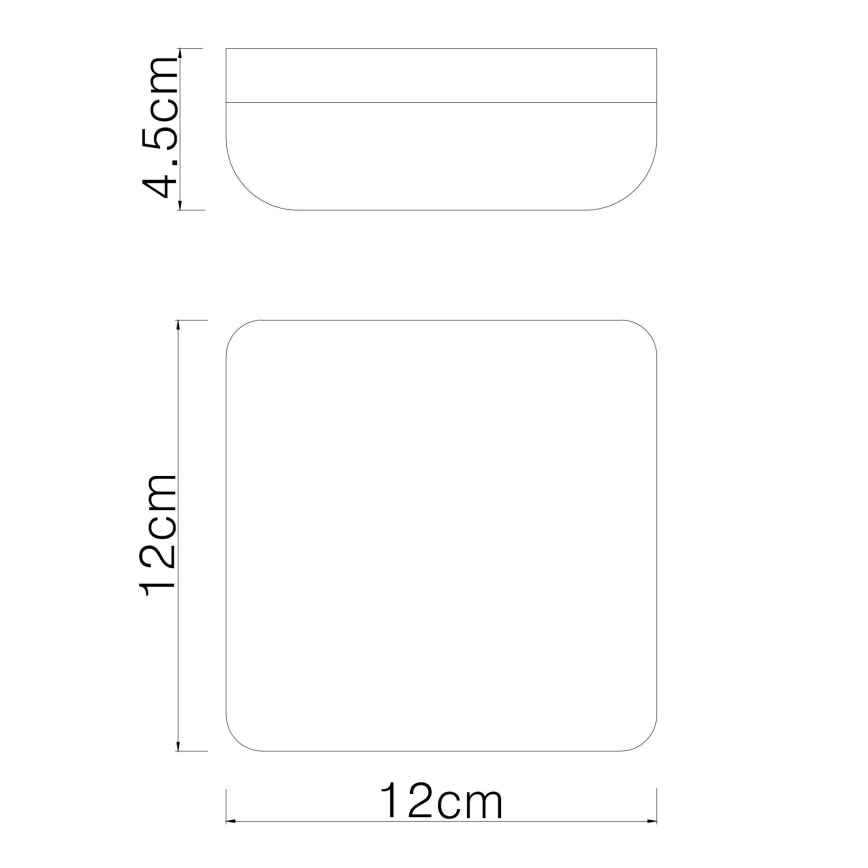 Globo - Plafonnier LED/8W/230V 4000K 12x12 cm noir