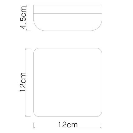 Globo - Plafonnier LED/8W/230V 4000K 12x12 cm blanc