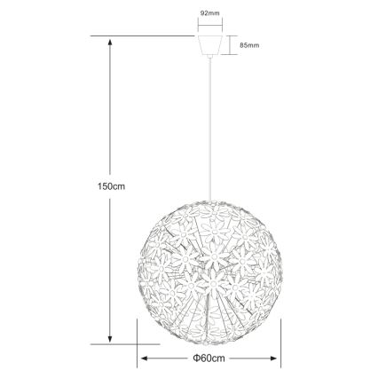 Globo 15024 - Suspension avec fil STELLA 1xE27/60W/230V