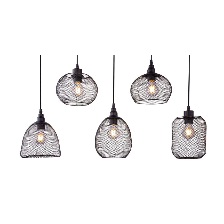 Globo - Suspension filaire 5xE27/60W/230V