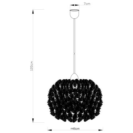 Globo - Suspension filaire 1xE27/40W/230V
