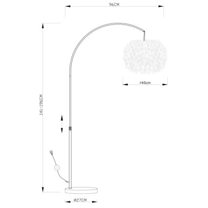 Globo - Lampadaire 1xE27/40W/230V