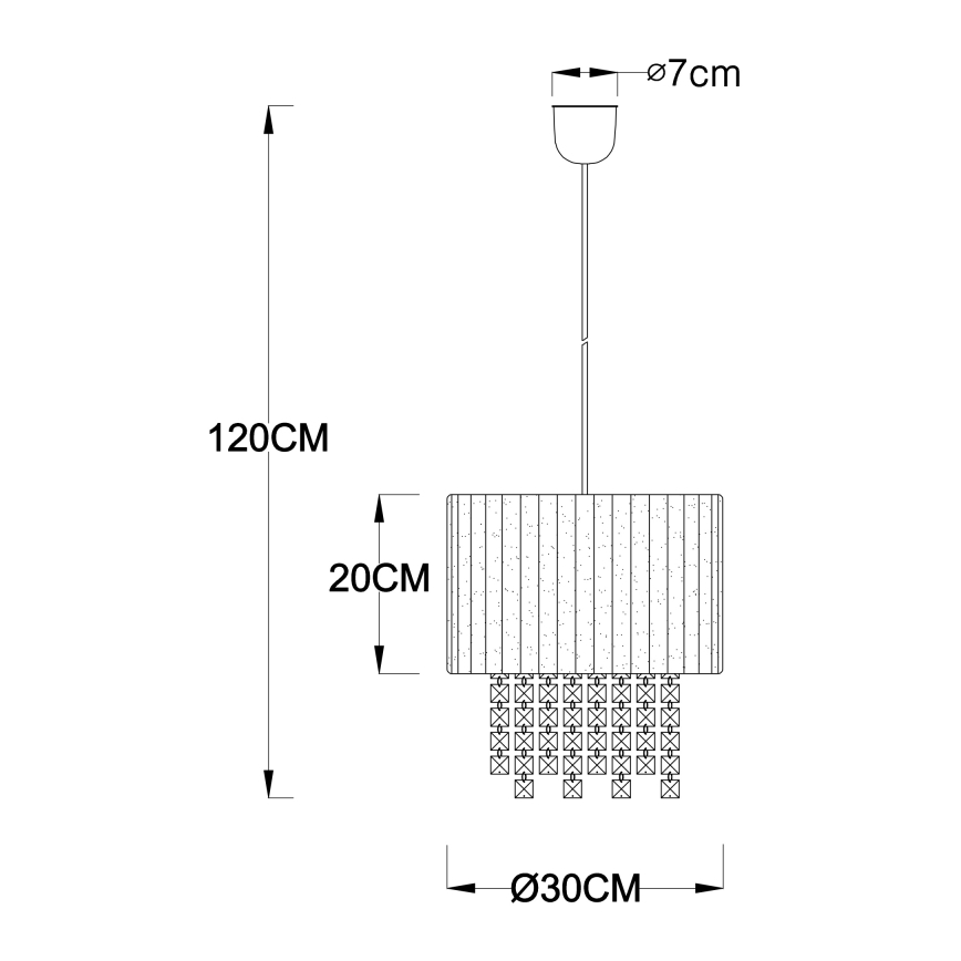 Globo - Suspension filaire 1xE27/60W/230V