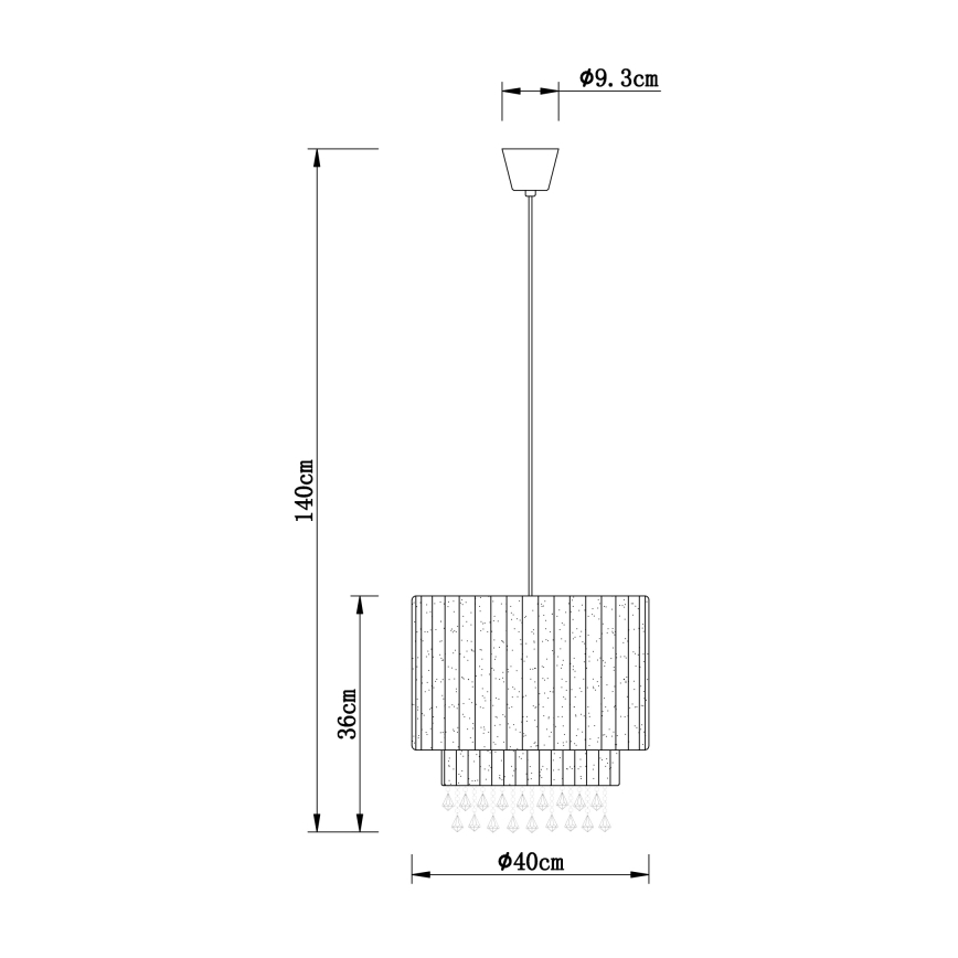 Globo - Suspension avec fil 1xE27/60W/230V