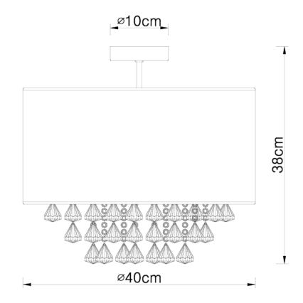 GLOBO 15187D3 - Plafonnier AMY 1xE27/60W/230V