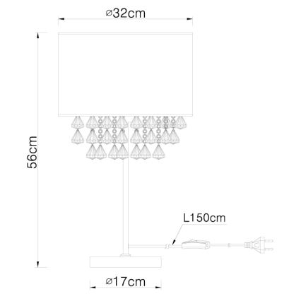 GLOBO 15187T3 - lampe de table AMY 1xE27/60W/230V