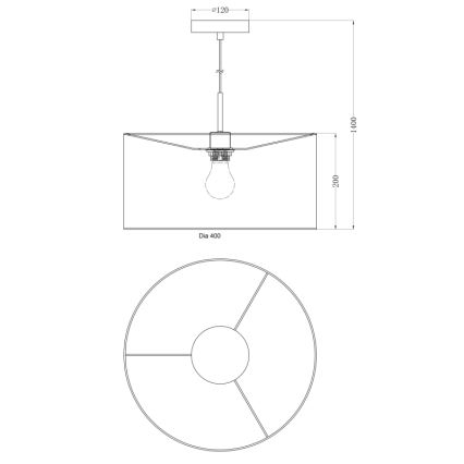 Globo 15188H - Lustre AMY I 1xE27/60W/230V